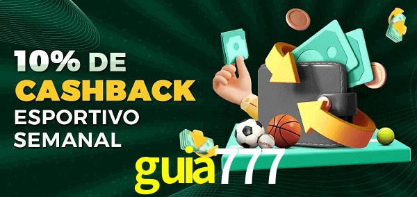 10% de bônus de cashback na guia777